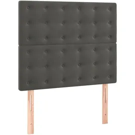 vidaXL Boxspringbett 90 x 200 cm Dunkelgrau
