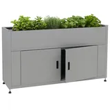 Mendler Hochbeet HWC-O85 91 x 161 x 51 cm Grau