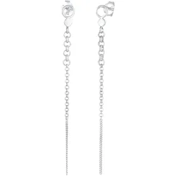 Elli Stecker Erbskette Plättchen Rund Trend 925 Silber silberfarben Damen 