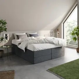 home collective Boxspringbett 160 x 200 cm H3 Anthrazit