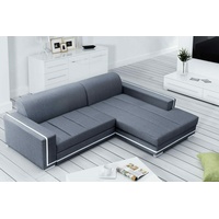 JVmoebel Ecksofa, Sofa Schlafsofa Designer Sofa mit Bettfunktion + Bettkasten grau