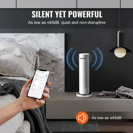 Vevor Duftluftmaschine für Zuhause, 120 ml Bluetooth Smart Kaltluftdiffusor, 93,4 m2 wasserloser Duftluftdiffusor für ätherische Öle, bodenstehende Aromatherapiemaschine für Spa, Yoga, Zuhause, Büro,