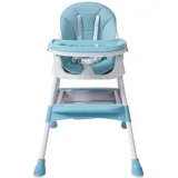 HarBin-Star Kids Hochstuhl Baby, Baby Hochstühle ab Geburt, Kinderhochstuhl mit Tablett für essen, Baby essen Stuhl, Höhenverstellbar, Einfach zu Reinigen, 78x60x94 cm (Grün)