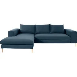 Polsterecke OTTO PRODUCTS "Finnja, L-Form", blau (dunkelblau), B:277cm H:83cm T:170cm, Luxus-Microfaser: aus recycleten Textilien (100% PES), Sofas, XXL-Ecksofa