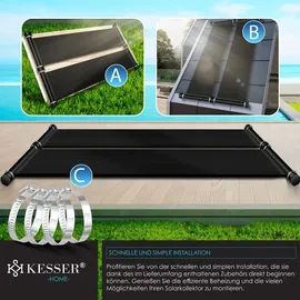 Kesser Solarkollektor Poolheizung schwarz 300 x 70 cm