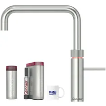 Quooker Fusion Square Voll Edelstahl & PRO3 kochendes Wasser CUBE
