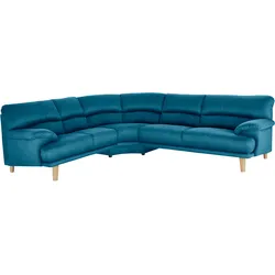 Polsterecke TRENDMANUFAKTUR "Cecilia, italienisches Designsprache, modern und komfortabel, L-Form", blau (petrol), B:280cm H:87cm T:240cm, Sofas, toller Sitzkomfort und bequeme Armlehnen