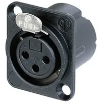 Neutrik NC3FD-LX-B XLR-Steckverbinder Flanschbuchse, Kontakte gerade Polzahl: 3 Schwarz