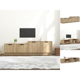 vidaXL TV-Schrank »TV-Schrank Sonoma-Eiche 158,5x36x45 cm Holzwerkstoff« Lowboard Fernseher Untersch Lowboard« braun
