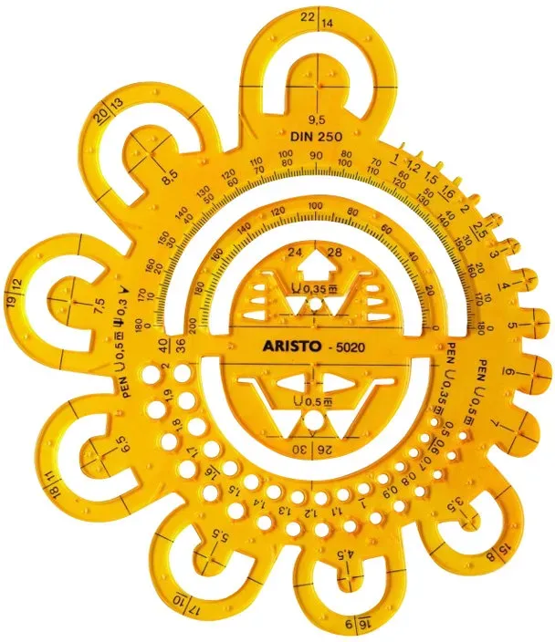 Aristo Schablone - runde Schablone - 16,2 cm Durchmesser