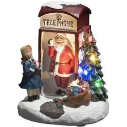 Telephone Box Santa LED