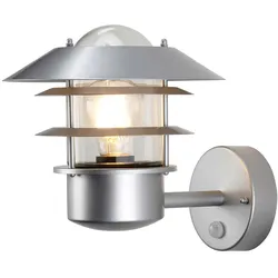 Außenleuchte Wandlampe Bewegungsmelder skandinavischer Stil  Edelstahl H 23,6 cm