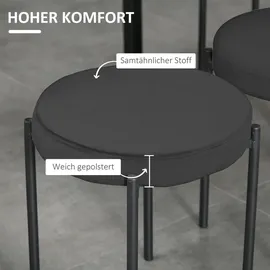 Homcom 4er-Set Esszimmerhocker Stapelbar 41 5 x 41 5 x 46 cm