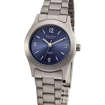 REGENT Damen Armbanduhr Analog Metallarmband grau