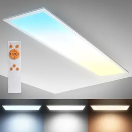 B.K.Licht - 24W, 2600lm, dimmbar, Fernbedienung, cct, Weiß