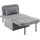 Tectake Relaxsessel Ponto Polyester 68 x 79 x 75 cm Grau mit Hocker