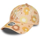 New Era 9Forty Damen Cap - FLORAL New York Yankees peach - Orange