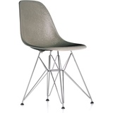 Vitra - Eames Fiberglass Side Chair DSR, verchromt / Eames raw umber (Filzgleiter basic dark)