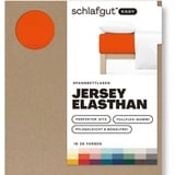 schlafgut Easy Jersey 90 x 200 - 100 x 220 cm red mid