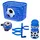 Ventura Babys Soccer Zubehörset für Kinderfahrrad, Korb, Glocke, Trinkflasche, blau