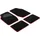Walser Universal Fußmatten Matrix Komplett-Set schwarz rot