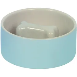 NOBBY Anti-Schlink-Napf Bone Anti-Schlink-Napf Bone grau/creme 15 x 6 cm, 0,5 l