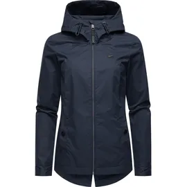 Ragwear leichte Damen, Übergangsjacke kurz Outdoorjacke wasserdicht Parka mit Kapuze Monade Übergang YOUMODO Navy24 Gr. 6XL (52), blau (mittelblau), Obermaterial: 100% Polyester.