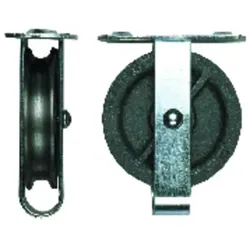Handwerker-Stehrolle, 496/40,Rad Ø 40mm, Breite 11,5mm, Gleitlager, Grauguss