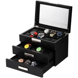 Rothenschild Uhrenbox für 30 Uhren Holz Schwarz