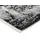 Musterring Teppich MUSTERRING "COLORADO FLOWER", grau (grau, schwarz), B:160cm H:5mm L:230cm, Polyacryl, Viskose, Teppiche, Teppich, exclusive MUSTERRING DELUXE COLLECTION hochwertig gekettelt Fransen