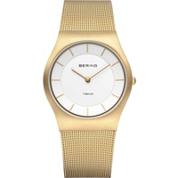 Bering Damen Uhr Armbanduhr Titan Slim Classic - 11935-334 Meshband