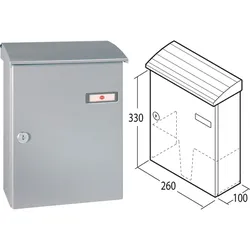AUFHÄNGEBRIEFKASTEN -  Graualuminium RAL 9007