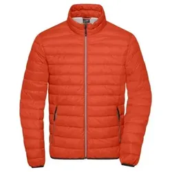 Herren Daunenjacke JN1140, burnt-orange/silber, Größe M - orange - M