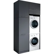 laundreezy Mehrzweckschrank-Set 118 x 238 x 68 cm Grau