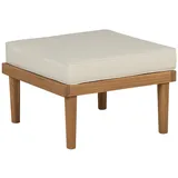 Beliani Gartenstuhl Heller Holzfarbton Beige 57x57x39