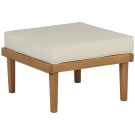Beliani Gartenstuhl Heller Holzfarbton Beige 57x57x39