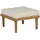 Beliani Gartenstuhl Heller Holzfarbton Beige 57x57x39