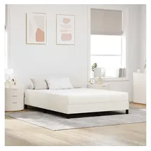 vidaXL Taschenfederkernmatratze Creme 160 x 200 cm Mittelhart