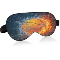 Schlafmaske Basketball in Fire and Water Night Eye Shade Cover Soft Comfort Blindfold Blockout Light Verstellbarer Riemen für Männer und Frauen