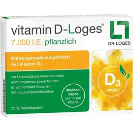 Dr. Loges vitamin D-Loges 7.000 I.E. pflanzlich Wochendepot Weichkapseln 90 St.