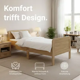 Homestyle4u Seniorenbett 90 x 200 cm Braun