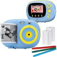 Zooma Kinder Digitalkamera Spielzeug, Sofortbildkamera Kinder Kamera mit WiFi + Druckerpapier + Farbpinsel + Malbuch, Tragetasche, Verschiedene Rahmen