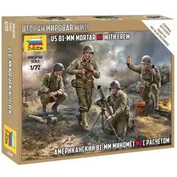 ZVEZDA 926287 1:100 US 81 mm Mörser mit Besatzung