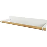 Yamazaki 2567 Tosca Magnetic Paper Towel Holder, White, Steel/Wood, 32 x 8.5 x 6 cm