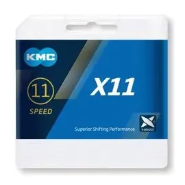 KMC X11 Kette Silber/Schwarz