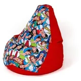 go gift Sitzsack, Rot, 140 x 100 cm, Birne