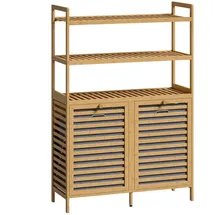 Homcom Wäschekorb 2 Fächer, 30x118x80 cm