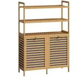 Homcom Wäschekorb 2 Fächer, 30x118x80 cm
