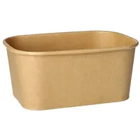 Papstar 25 Verpackungsbecher, Pappe rechteckig braun