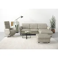 sit&more Ecksofa »Grenoble L-Form mit Federkern«, wahlweise mit Bettfunktion, Bettkasten, Arm- und Kopfteilverstellung